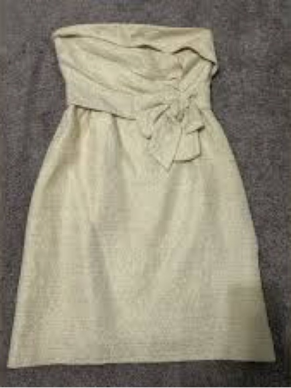 kate spade Cream Strapless Tie-Waist Dress